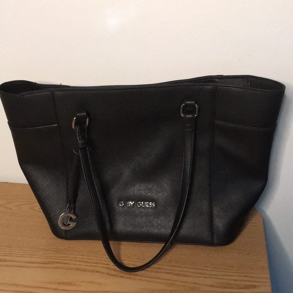 G by Guess Tote Handbag/Purse Black Size 10”H x 15.5” Across x 6” Bottom